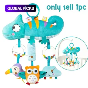 1pc cartoon hanging rattle, cute sensory animal wind chime, with rustling and squeaking sounds, is a great teaching aid and early education material, can be given as a gift #GLOBAL PICKS