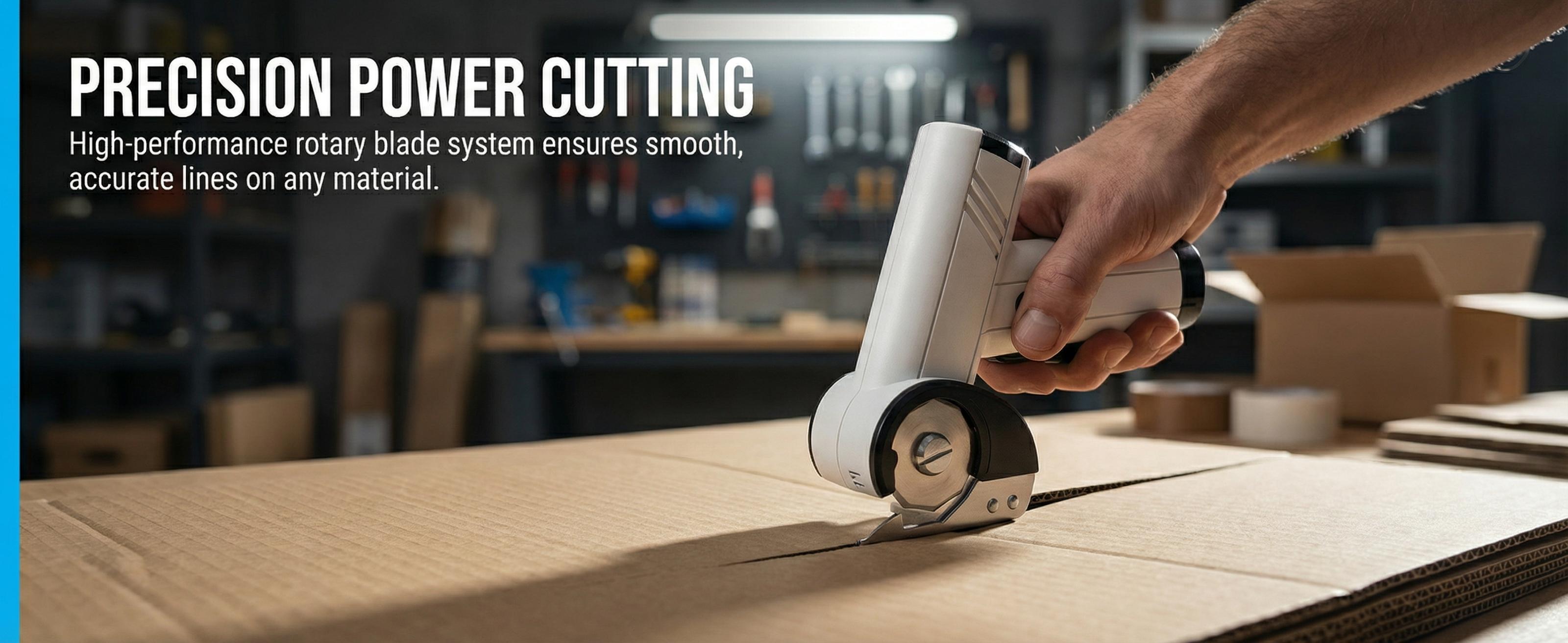 ordless Electric Scissors, 4-Speed Adjustable Portable Power Cutter with Heavy-Duty Rotary Blades, Multi-Material Cutting Tool for Fabric, Leather, Cardboard & Crafts