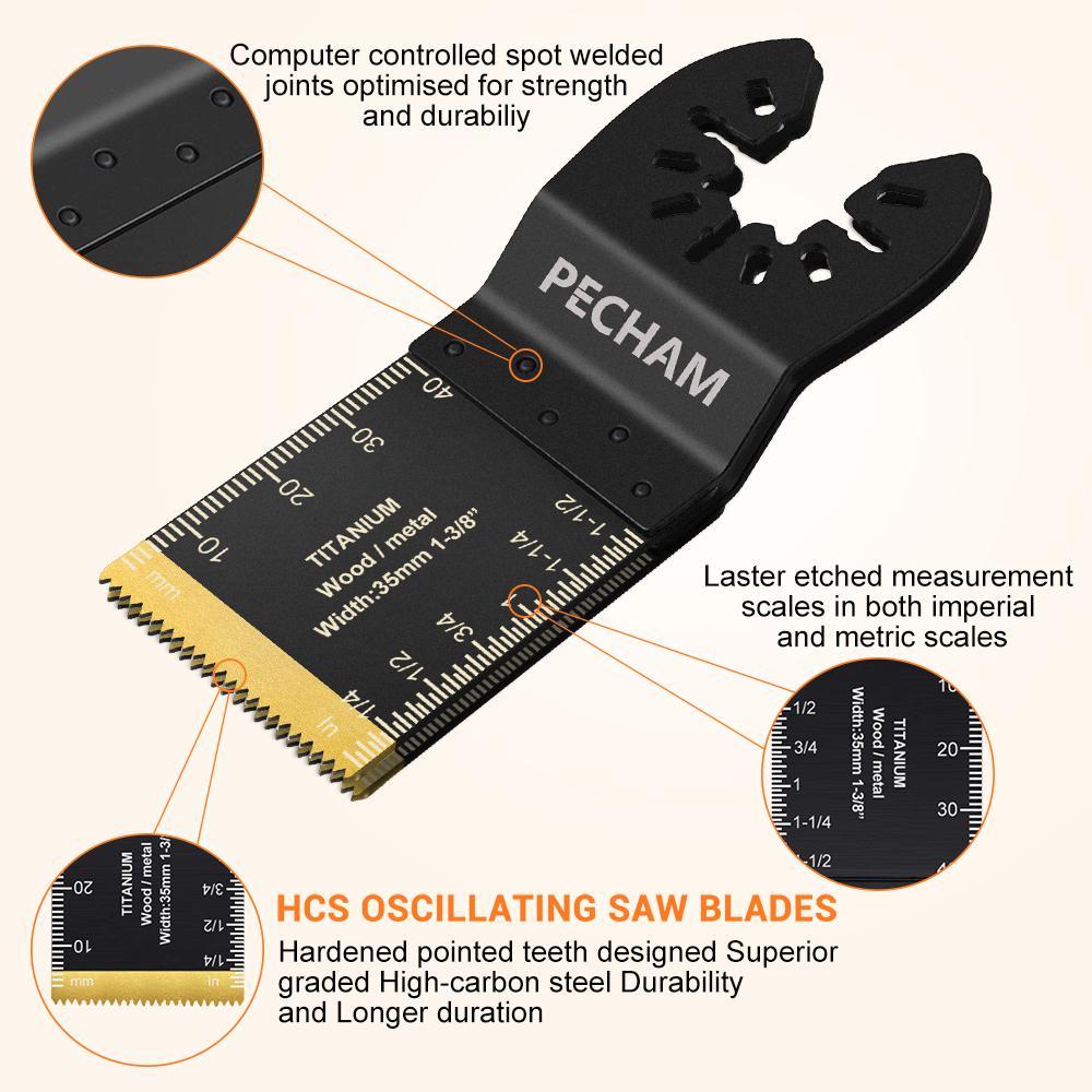 Multifunctional Oscillating Saw Blade Set, Compatible with Dewalt Bosch Fein, Ideal for Wood Plastic Metal Cutting
