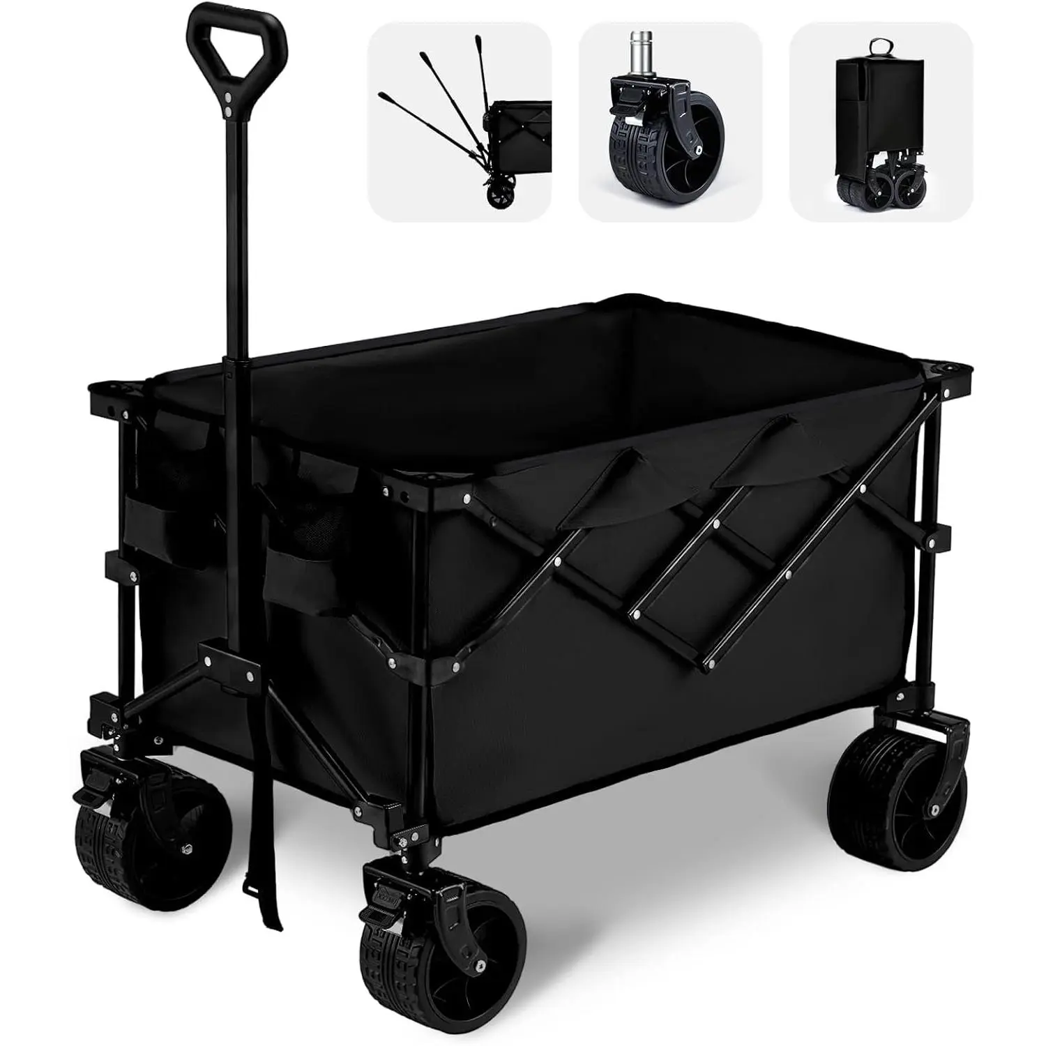 Heavy Duty Foldable Cart with All-Terrain Wheels - 400LBS Capacity, Ideal  Beach, Garden, Sports & More