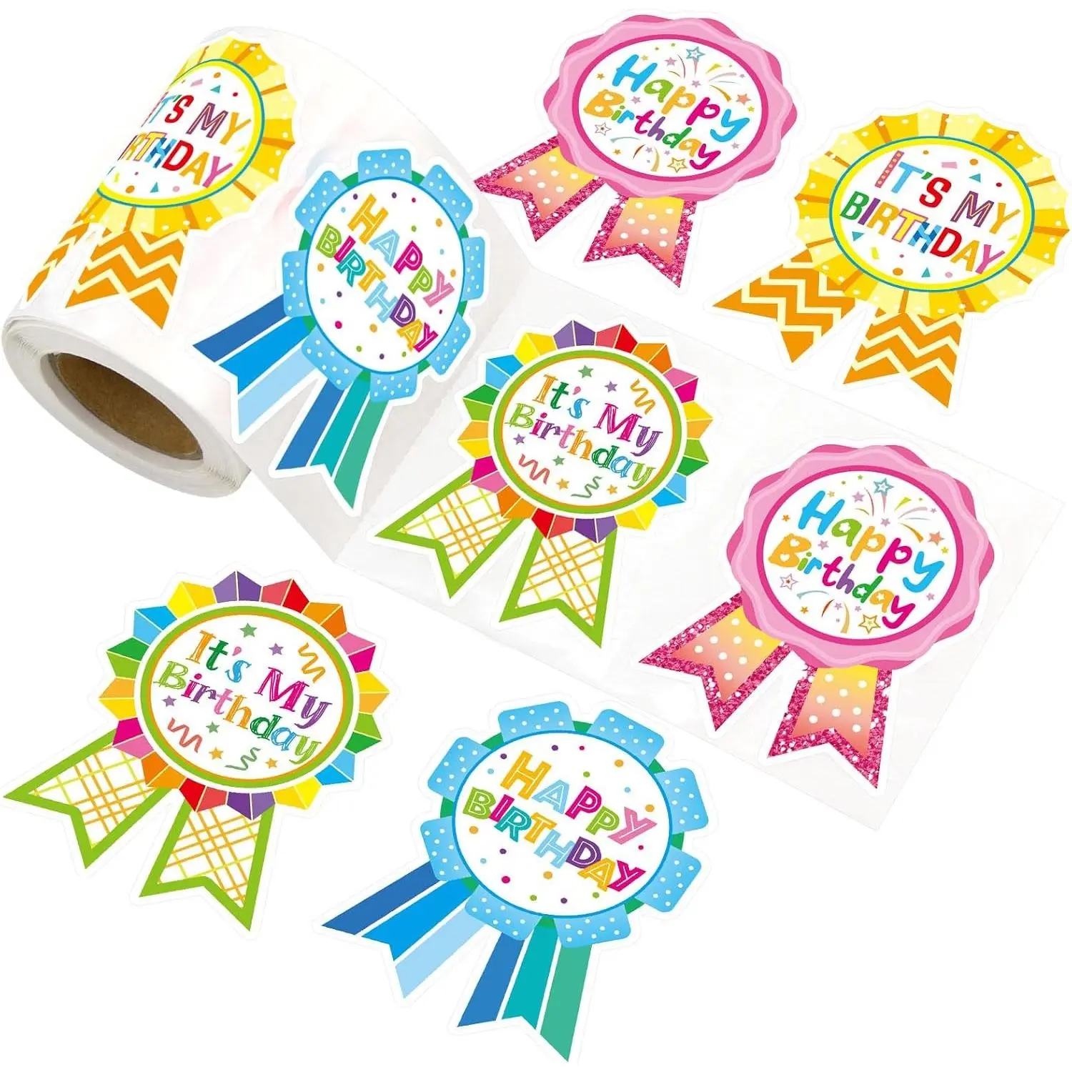 Happy Birthday Stickers for Kids – 200 Pcs Pastel Birthday Badge Stickers | It's My Birthday Stickers for Classroom, Student Birthday Gifts from Teacher, Birthday Party DecorationGift