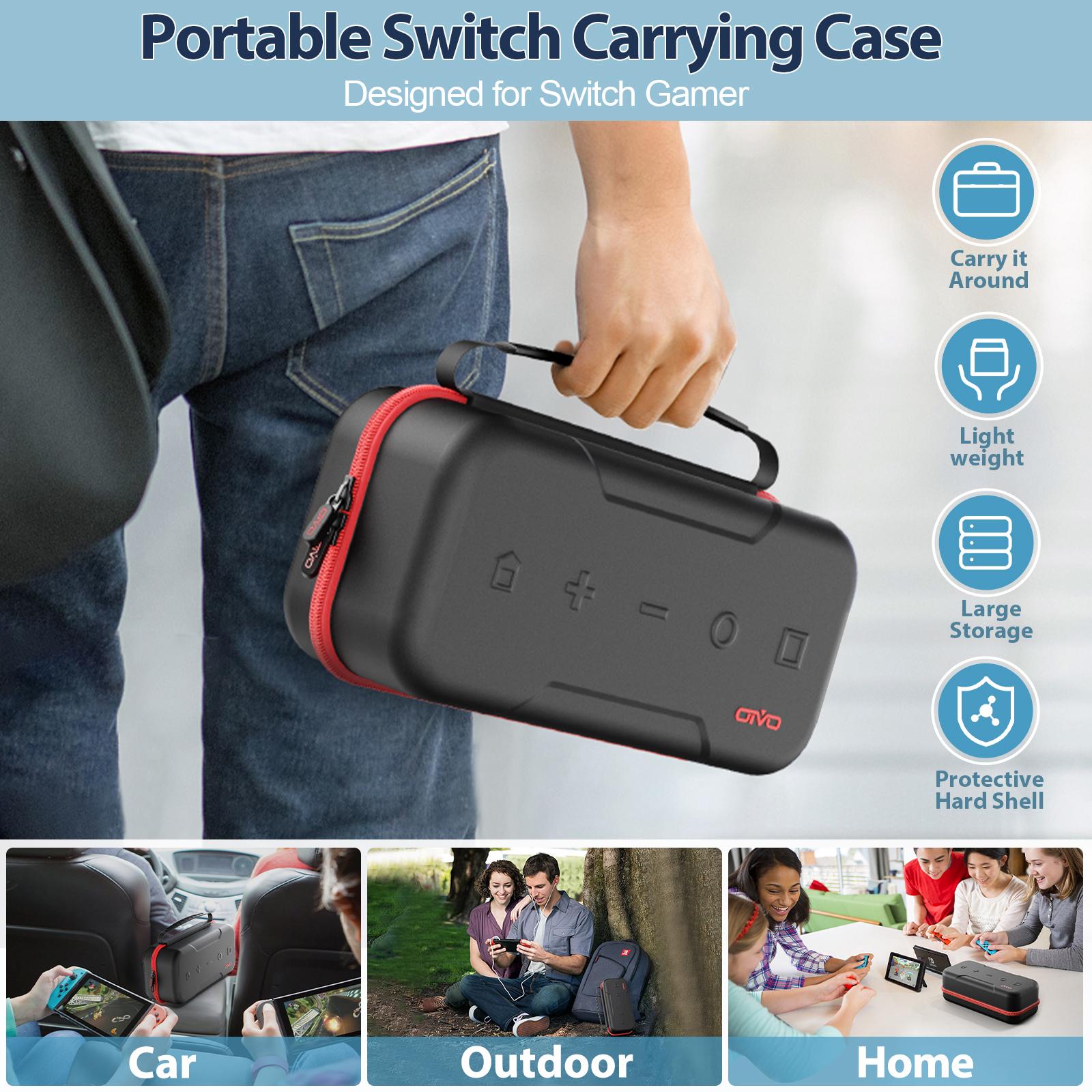 Large Storage Bag for Switch Portable Carrying Protective Case Anti-Scratch Waterproof Travel Bag for N-Switch OLED