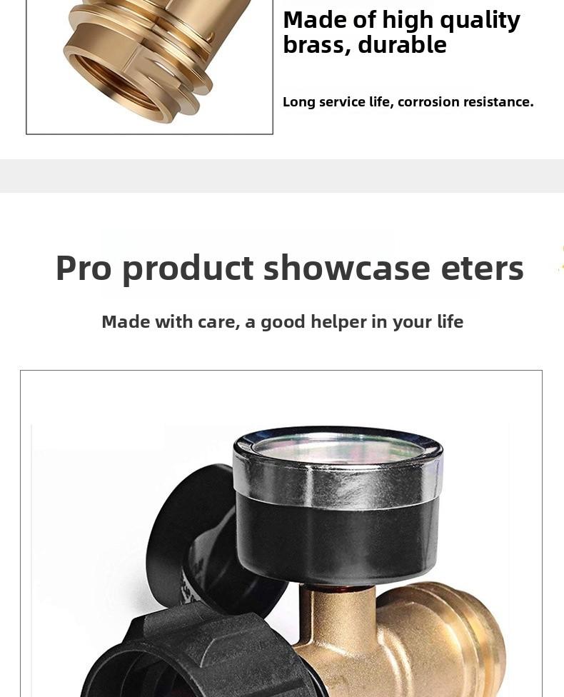 Vevor QCC1 Propane Tank Adapter Brass POL to 1lb Cylinder Converter for Gas Grills Camping Stoves and Outdoor Tools Set Electric Power Equipment