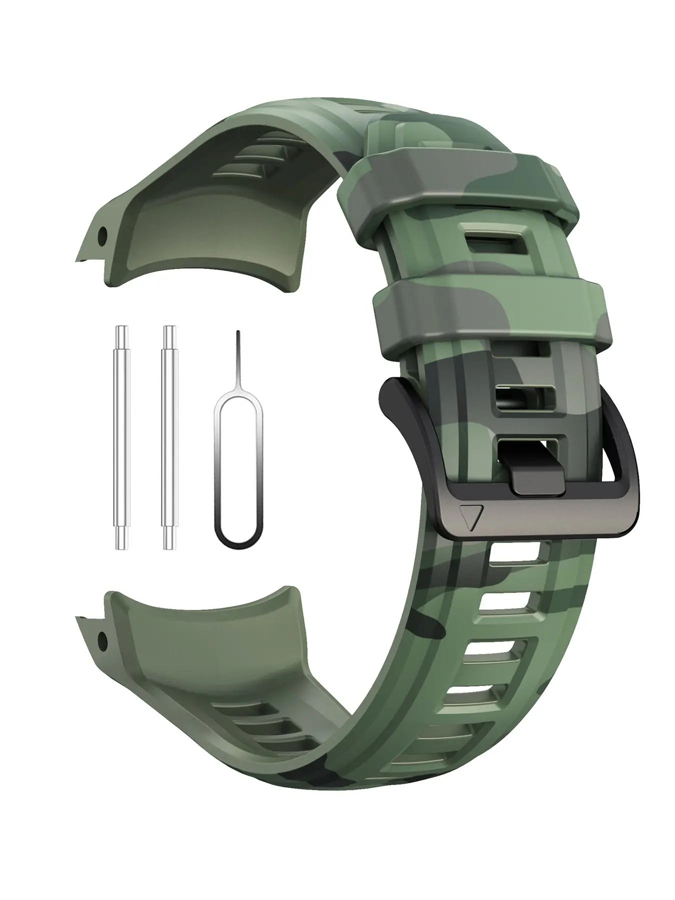1PC For GARMIN Instinct 3 Replacement Silicone Strap, Amoled 50mm/45mm, Camouflage Print Wrist Strap Compatible with Garmin Instinct 3 Solar Version, 45mm/50mm Straps Breathable Sweat - proof Quick - detachable Design for Men and Women