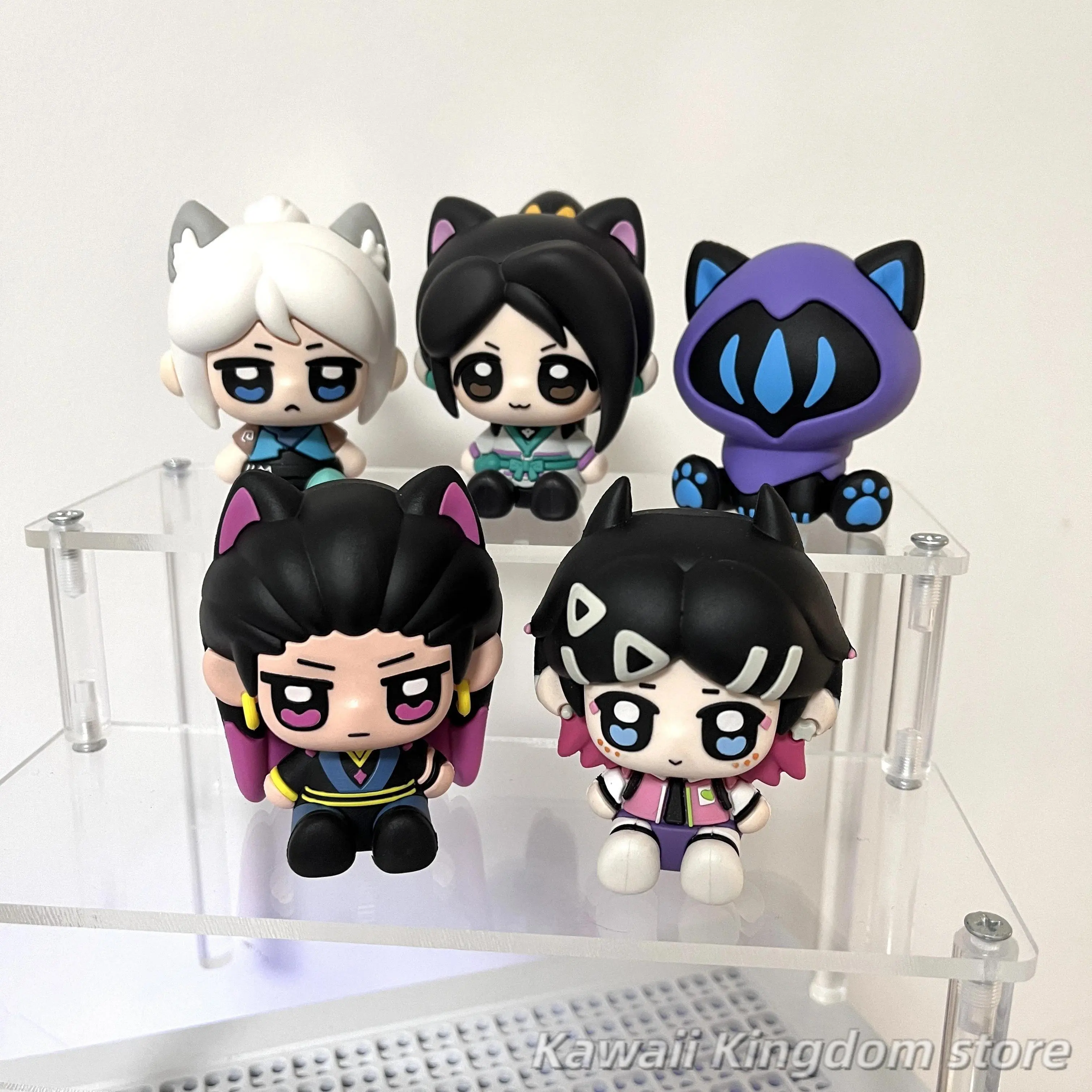 2026 hot itemVALORANT Omen Clove Sage Reyna  Jett Anime PVC Stand Posture Ornament Cartoon Characters Figurine Action Figure Toy Home