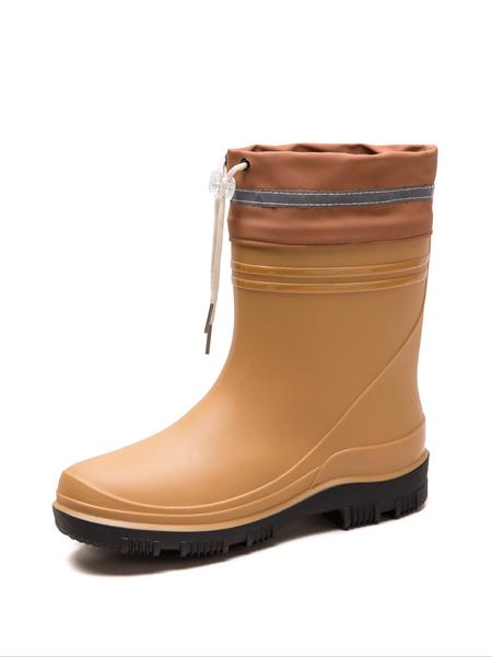 Men's PVC Rain Boots, Waterproof Wellington Boots, Waterproof Ankle-Length Protective Shoes, Chemical Resistant Non-Slip Outdoor Work & Gardening