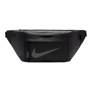 Nike 3M Reflective Polyester Crossbody Waist Bag for Men and Women, Black