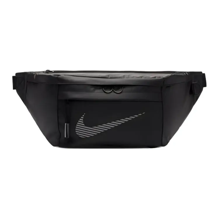 Nike 3M Reflective Polyester Crossbody Waist Bag for Men and Women, Black