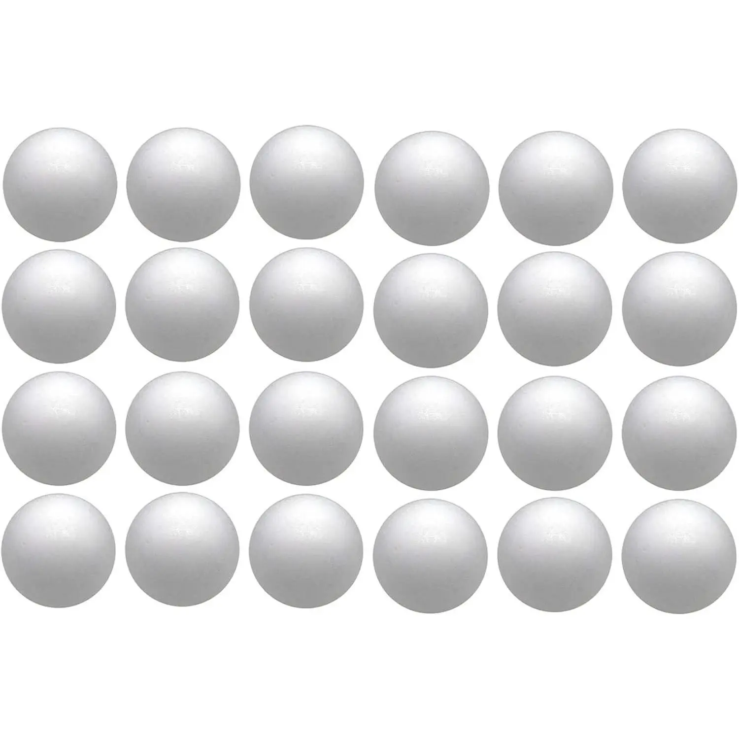 4 Inch 24-Pack Smooth Polystyrene Craft Foam Balls for Christmas DIY Arts and Crafts, Decoration, Household School Projects, White