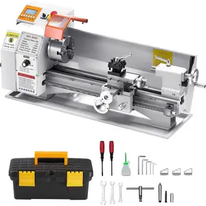 VEVOR High - quality Metal Lathe, 8x 16 in, 550W Benchtop Lathe Machine, 0 - 2500 RPM Variable Speed, with 0.0003 in Spindle Accuracy Metal Gear, for Precision Parts Thread Soft Metals Wood