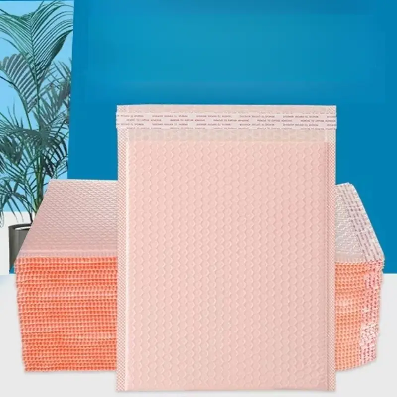 100 light pink bubble envelopes 5.91x7.09 inches (15x18 cm) - self sealing cushioned inner liner envelopes suitable for jewelry, coins, keychains, and cosmetics