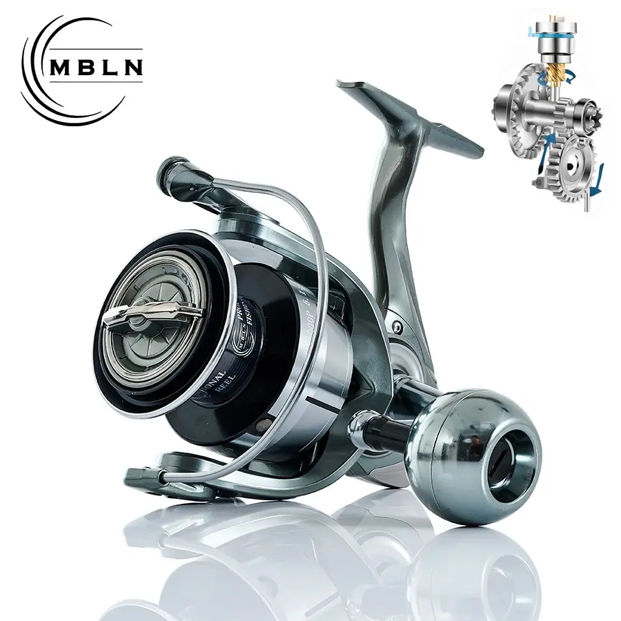 Mbln 3000 5000 7000 Spinning Fishing Reel, Saltwater Resistant Metal Spool Handle, Long Cast Reel, Anchoring Fishing Gear, Durable Fishing Equipment