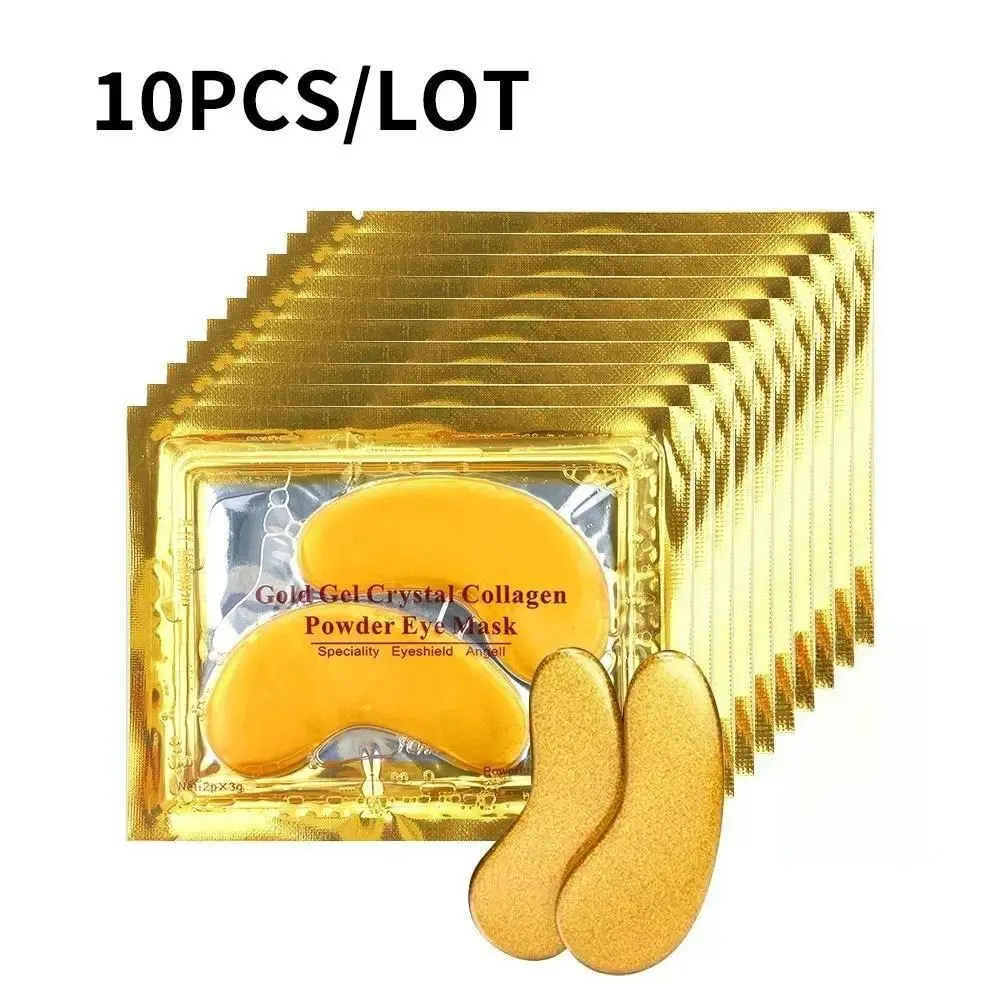 24K Gold Collagen Gel Eye Mask, 10/30/50Pairs Moisturizing Under-Eye Patches for Women and Men, Eye Mask Treatment