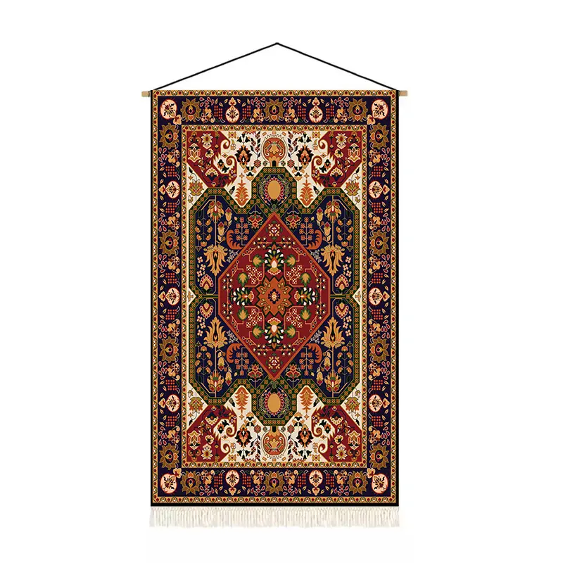 Ethnic style fabric wall hanging Moroccan pattern tapestry wall decoration high-end restaurant living room background cloth hanging cloth