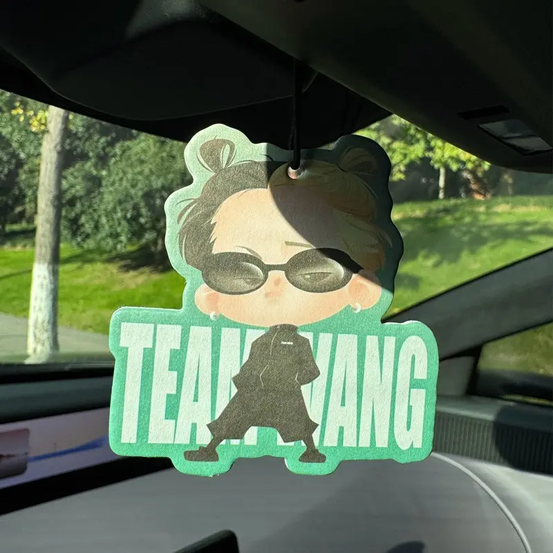 Team Wang Chibi Cartoon Car Air Freshener, Car Fragrance, Car Deodorizer, Car Odor Remover, Car Aromatherapy, Natural Plant Extract, Alcohol-Free, Long Lasting, Heat Resistant, Non-Toxic, Odor Eliminator