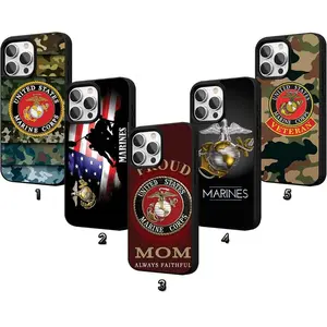 US Marine Corps-Themed Smartphone Cases - Cellphone Accessories for Handheld Devices Compatible with iPhone 11-17 Pro Max/Plus & Samsung Galaxy S23-25 Series