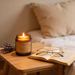 1 Exquisitely packaged scented candle in a tin; smokeless soy wax candle featuring complex, multi-layered fragrances; suitable for home décor and gifts.