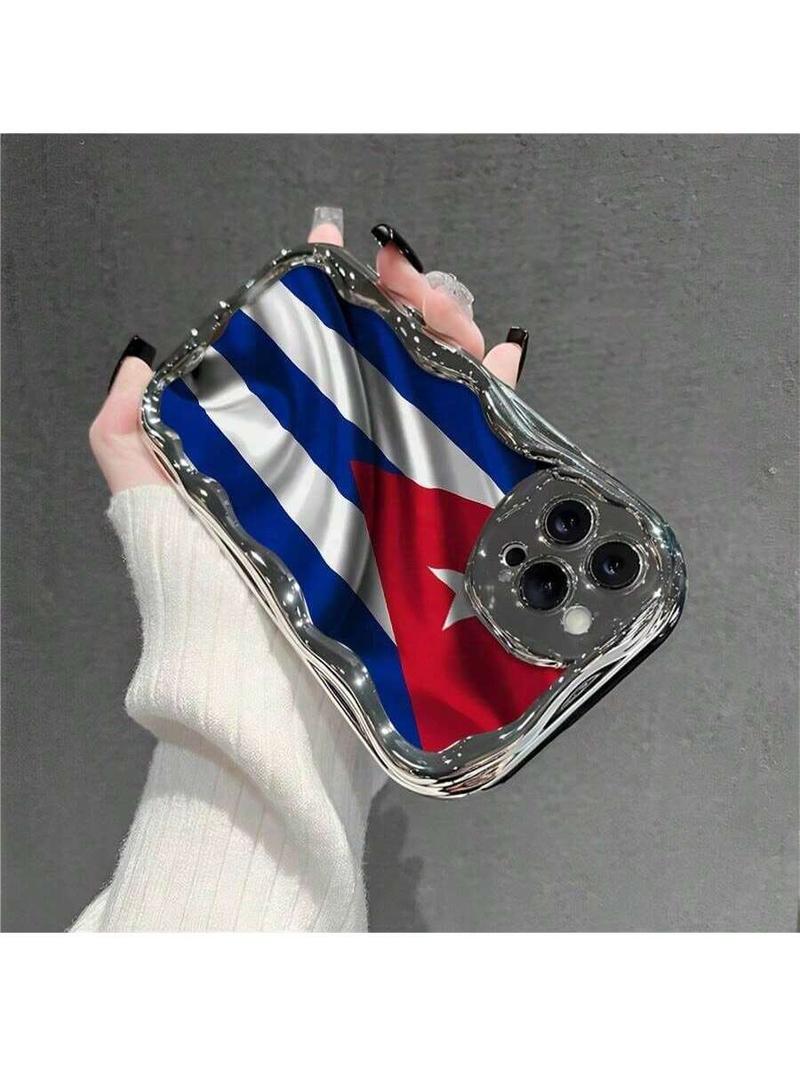 Cuban Flag Mobile Phone Case, Designed With Vibrant Colors And A Star Emblem, Suitable for iPhone17/iPhone17 air/iPhone17 pro/iPhone17 pro max/16 Pro Max/15 Pro Max/14 Pro Max/13 Pro Max/12 Pro Max/11 Pro Max , Compatible With Samsung Galaxy Series A54/A5