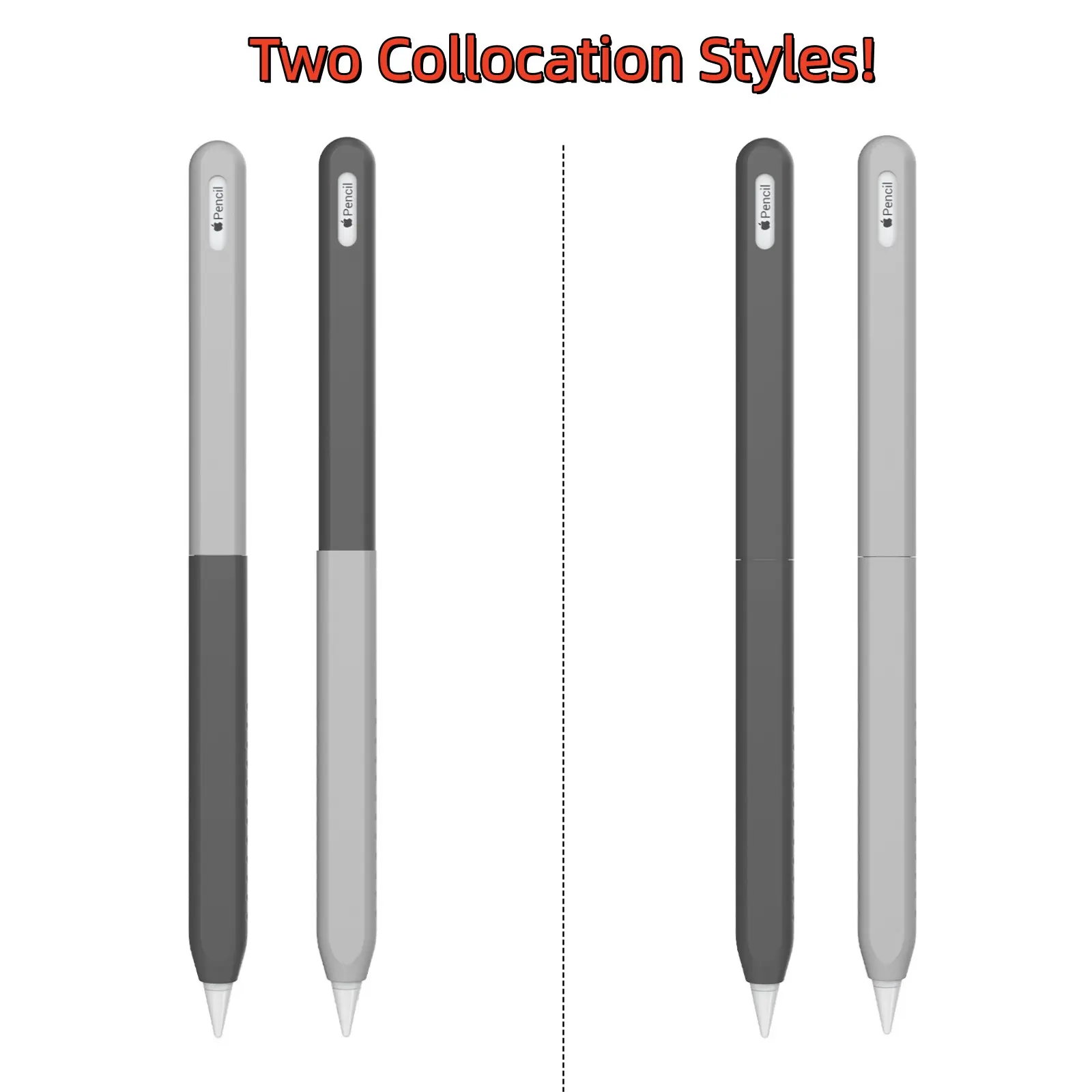 Silicone Case Cover Compatible with Apple Pencil Pro Case & Apple Pencil 2nd Generation Protective Sleeve Supports Magnetic Charging & Double Tap Feature