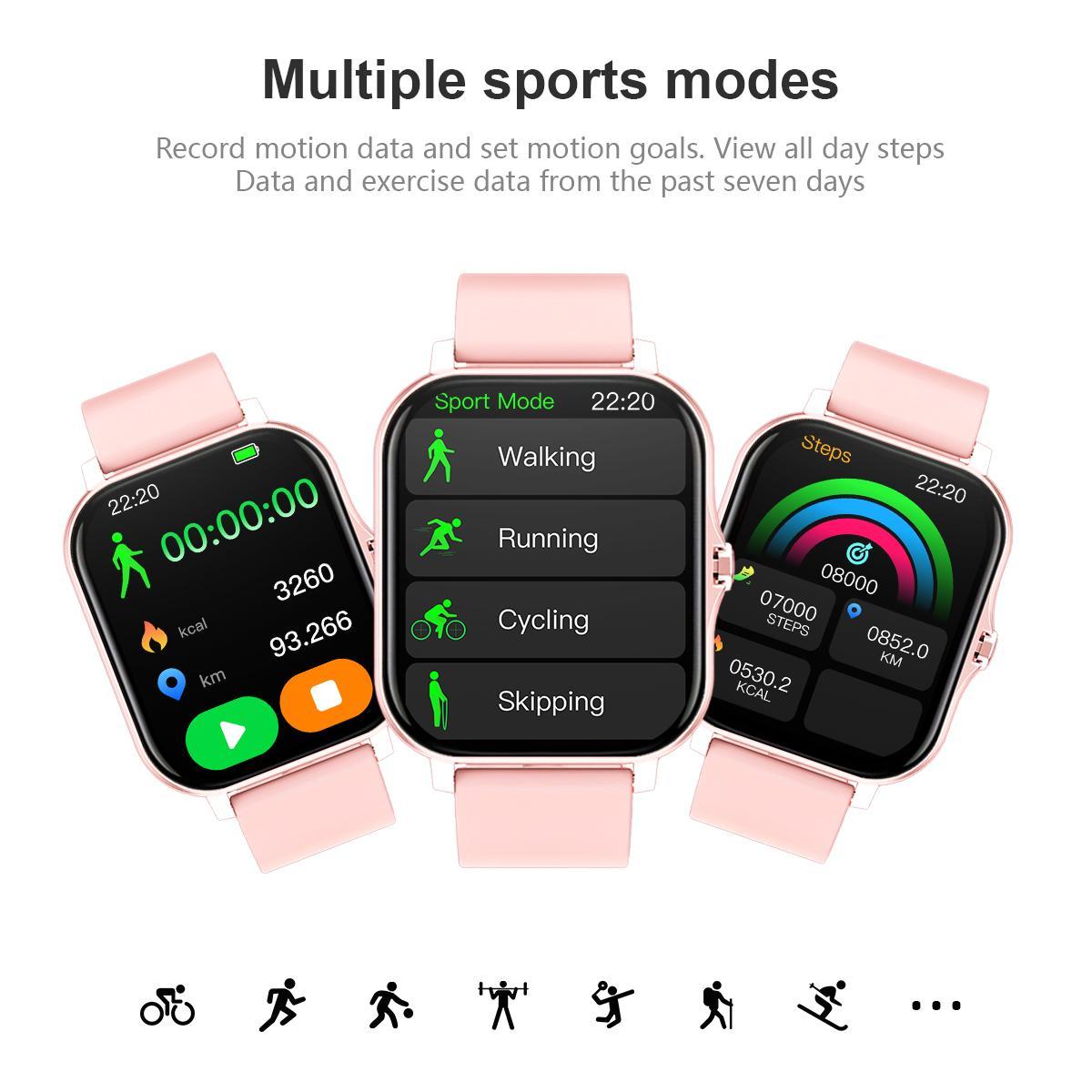 Multifunctional Smart Watch, Fashionable Digital Watch with Multi-Sport Modes, Sports Watch for Women & Men, Wearable