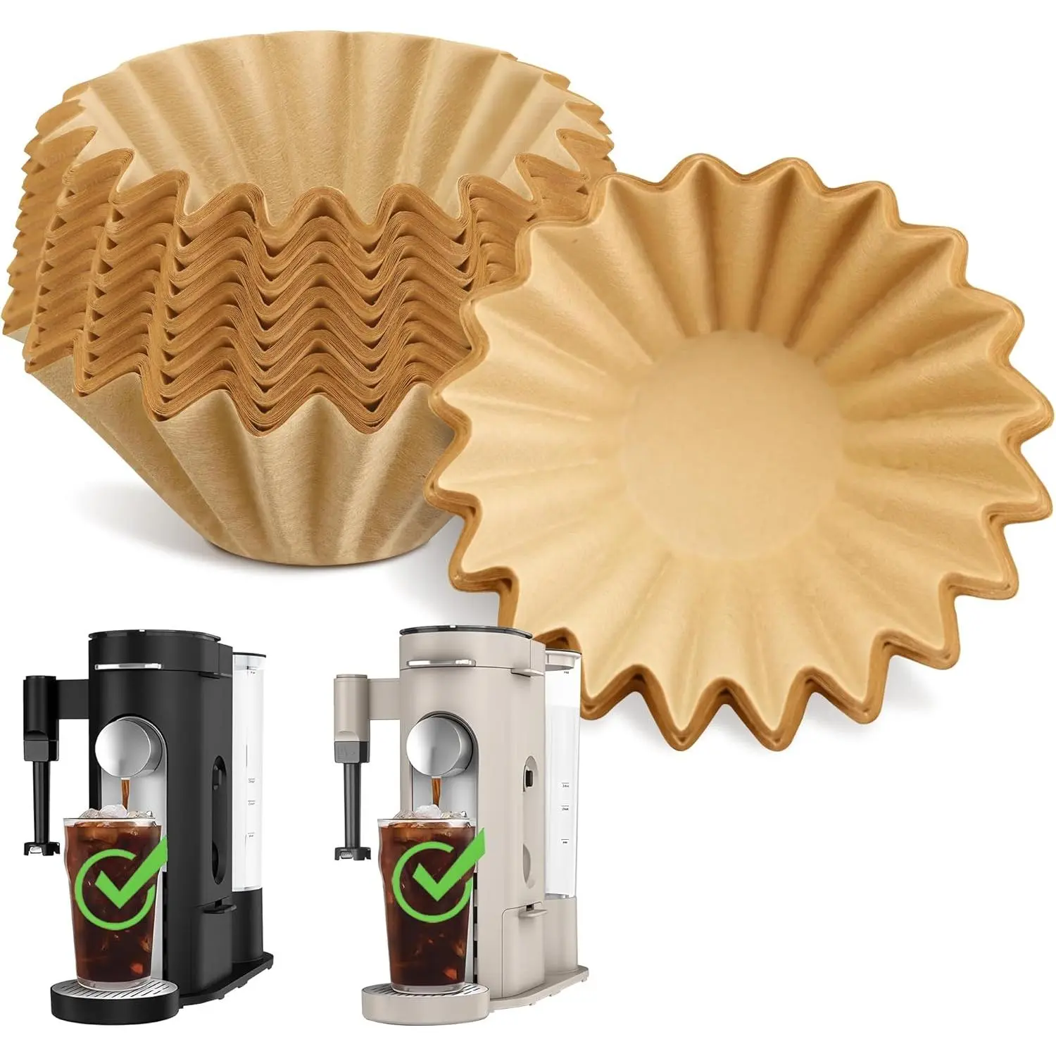 Disposable Coffee Paper Filters for Ninja Pod & Grounds Specialty Single-Serve Coffee Maker, 150 Pcs Coffee Filter Compatible with Ninja PB051 PB041 Coffee Maker
