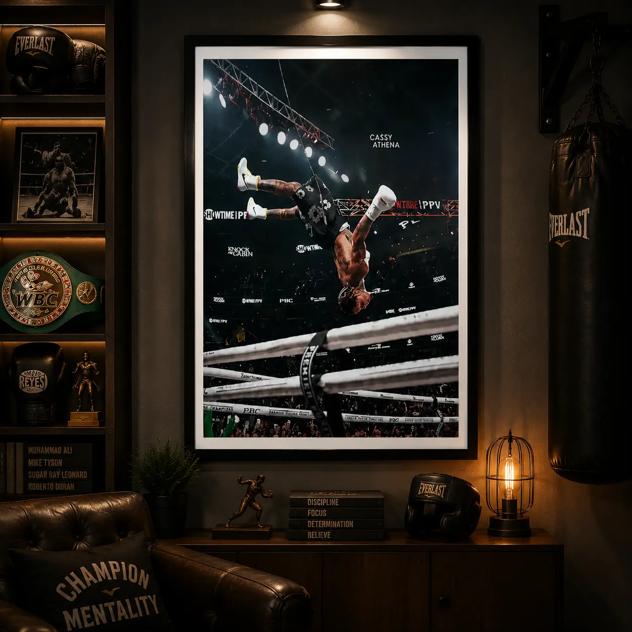 Gervonta Davis Canvas Wall Art Poster,Tank Davis Boxing Fight Poster, Knockout Sports Artwork, UFC Style Combat Wall Decor, Gaming Room, Gym, Man Cave Decoration