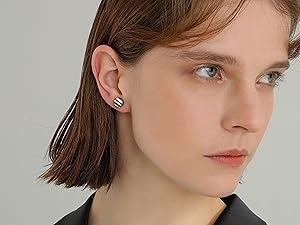 FUNRUN 16 Pairs 18G Fake Gauge Earrings for Men Women Stainless Steel Flat Back Stud Earrings Round Cheater Plug Earrings Faux Gauges Ear Tunnel