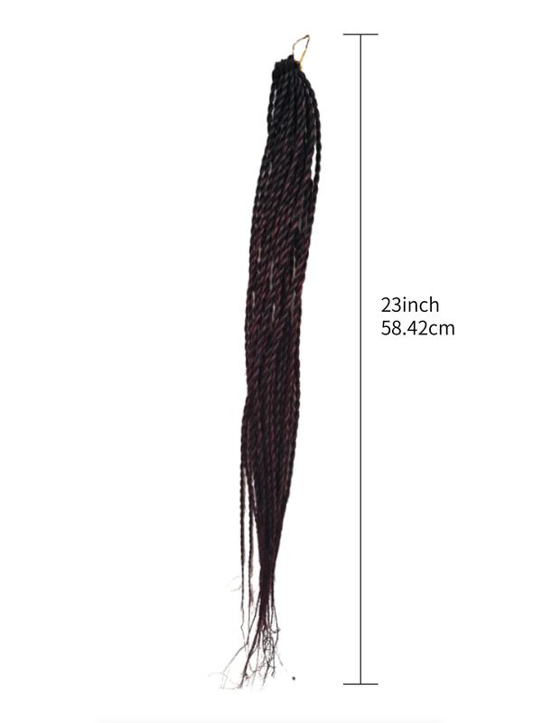 Gradient Twist Braid Synthetic Hair Extensions, One Board Gradient Color, Durable Fiber Hairpiece for Women