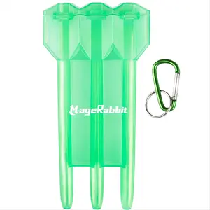 Portable Dart Case for 3pcs, Lightweight Protective Darts Storage Box with Secure Locking Clasp, Dart Holder for Soft Tip & Steel Tip Darts Accessories (Green)