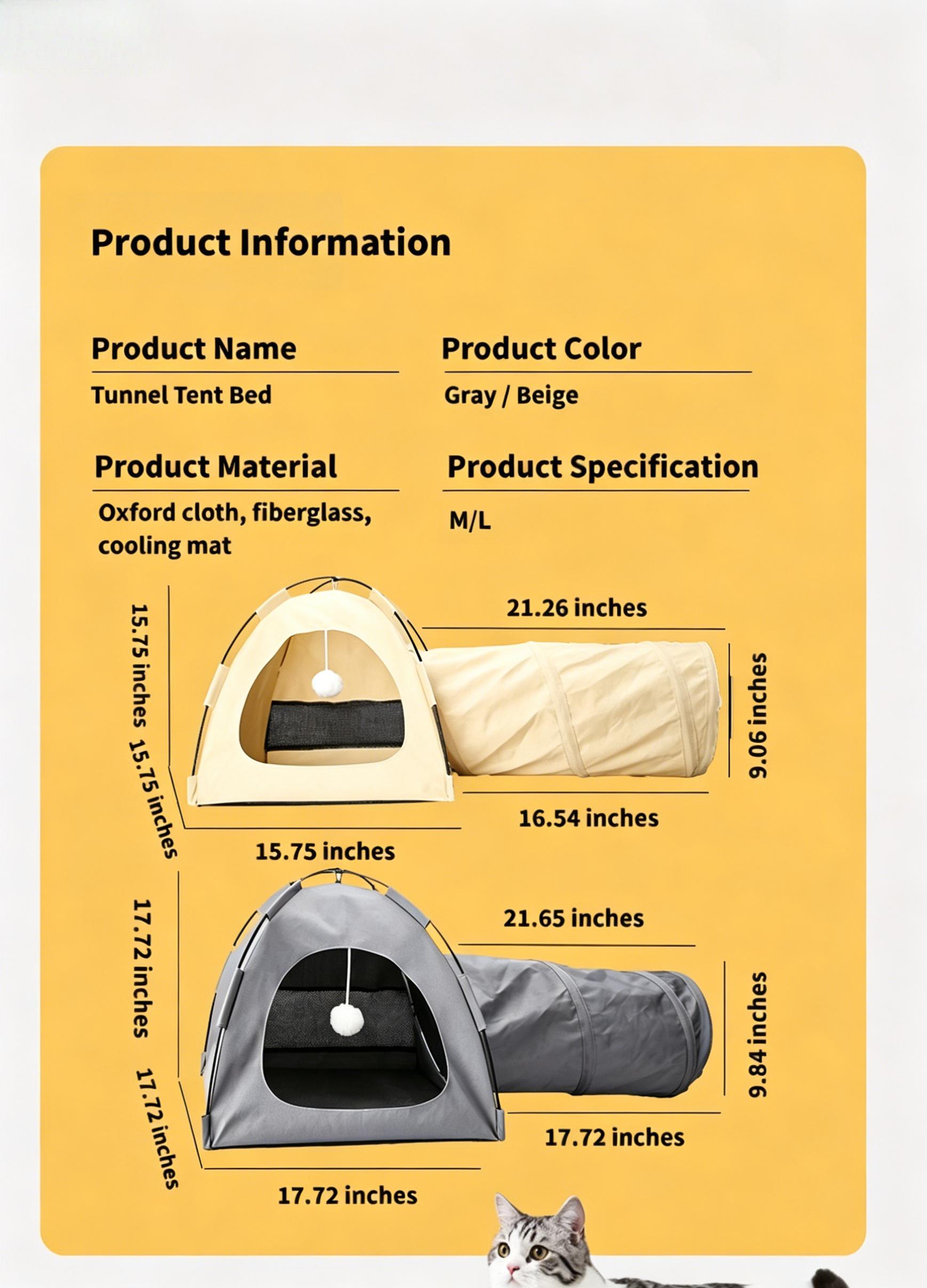 Paws Trendy Portable Plush Pet Tent, Tent for Dogs and Cats, Foldable Pet Tent, Supplies for Dogs and Cats, Household Pet Supplies for Cats, Pet Products