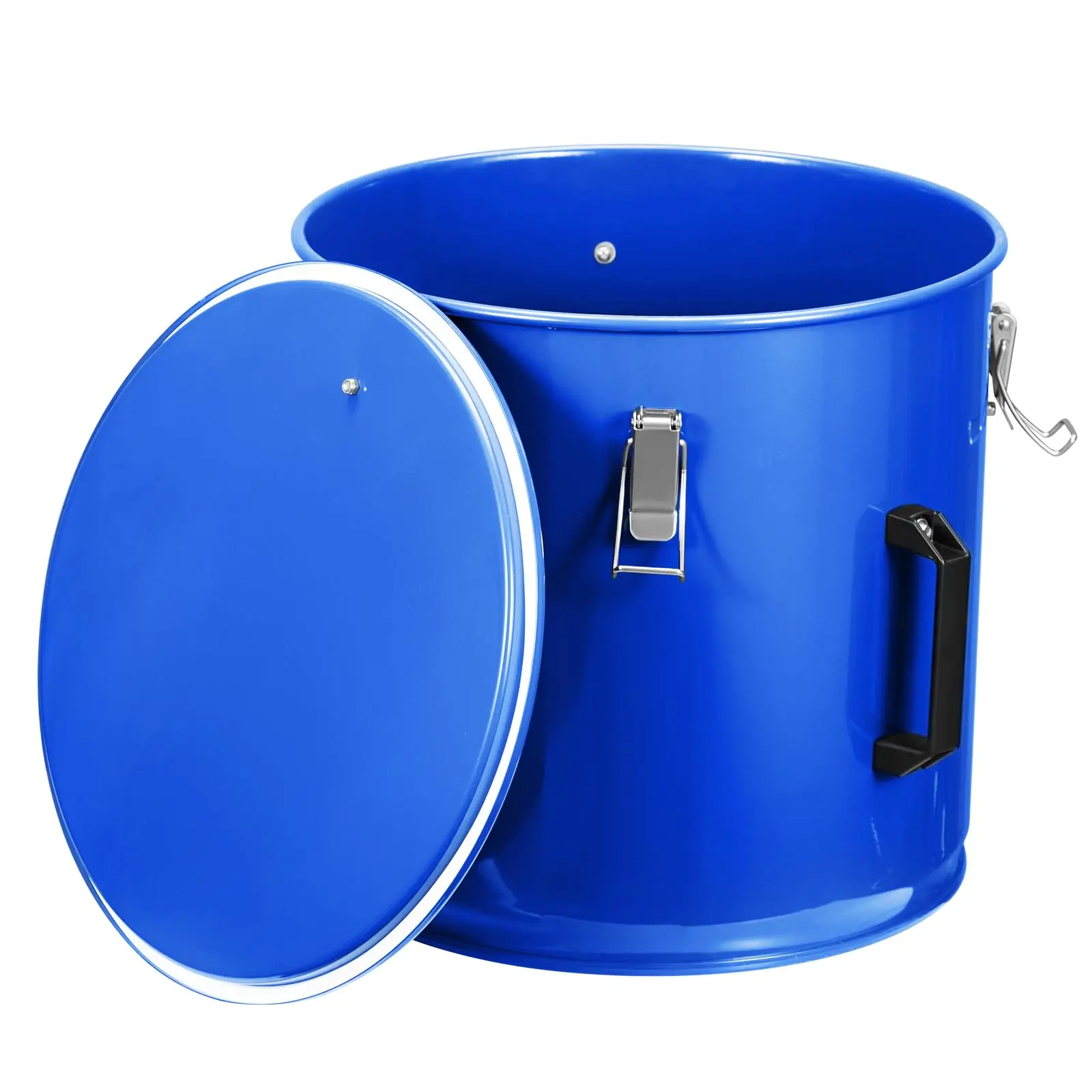 GARVEE8-Gallon Steel Fryer Grease Bucket with Rust-Resistant Coating, Oil Disposal Caddy Featuring Lid, Lock Clips, and Filter Bag for Efficient Cooking Oil Transport and Filtering