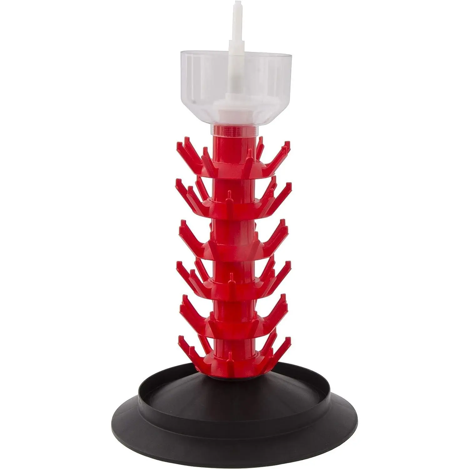 North Mountain Supply Screw Type Bottle Drainer/Drying Tree 50 Bottles - with Deluxe Bottle Rinser