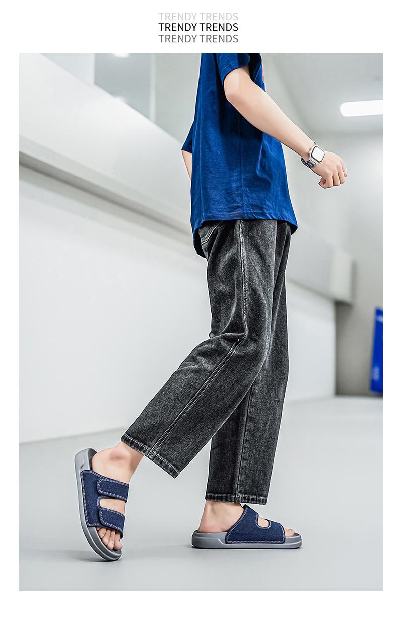 Men's Summer Slippers Outdoor Beach Sandals Breathable Anti - slip Sports Flip Flops High Trendy