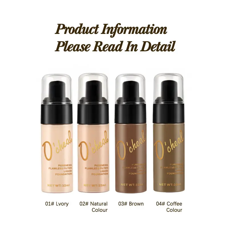 Dark Skin Tone Concealer Foundation Cream, Contouring Concealer, Long-Lasting BB Cream, Matte Liquid Foundation