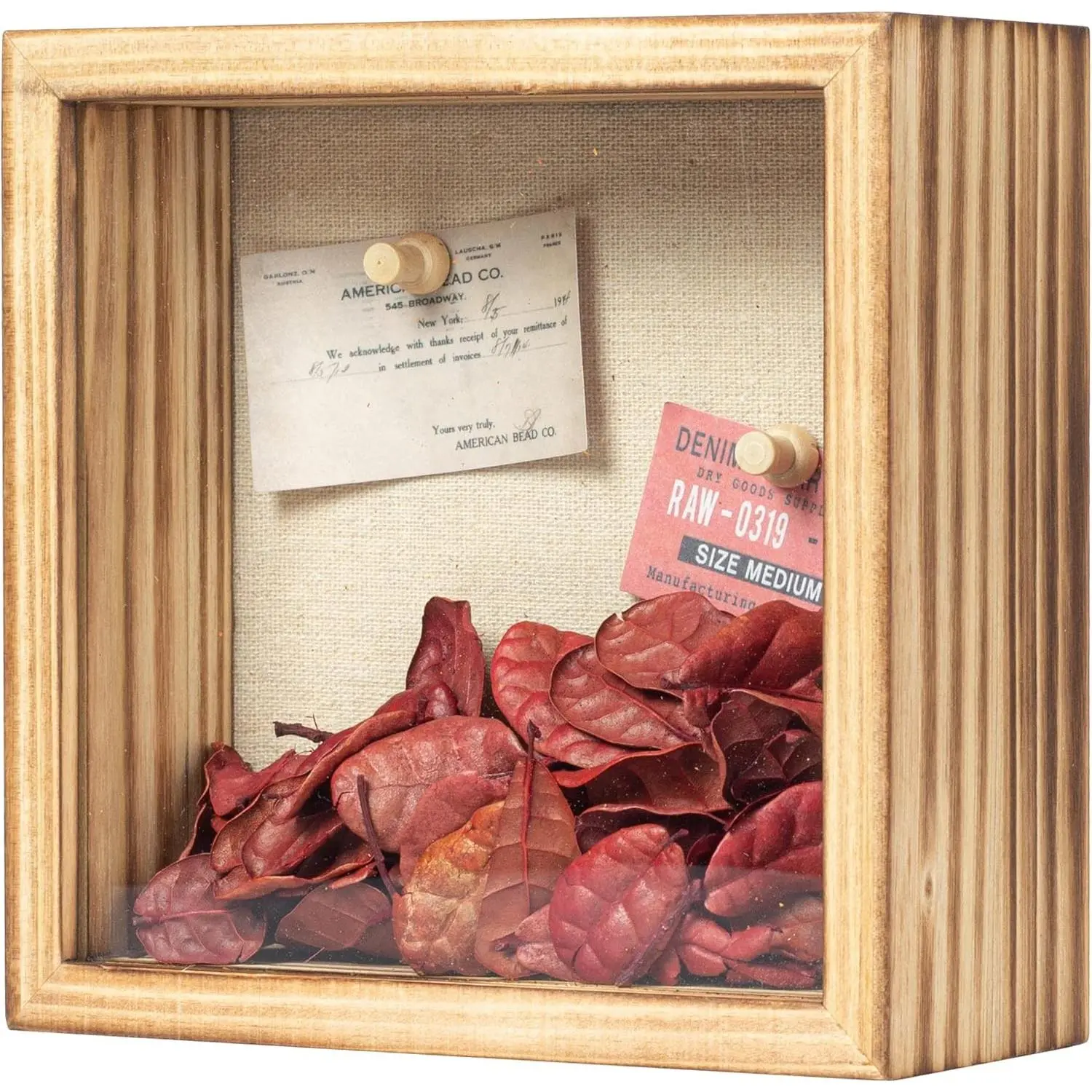 6x6 Wood Shadow Box Frame Display Case with Linen Back & Cushion, Decor Wall-Mounted Memory Storage, Ideal for Awards, Keepsakes, Gifts, Transparent