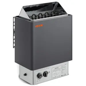 VEVOR 9KW Sauna Heater, Steam Bath Sauna Heater with Built-In Controls, Electric Sauna Stove, 3h Timer and Adjustable Temp for Max.317-459 Cubic Feet, Home Hotel Spa Shower Use 220V