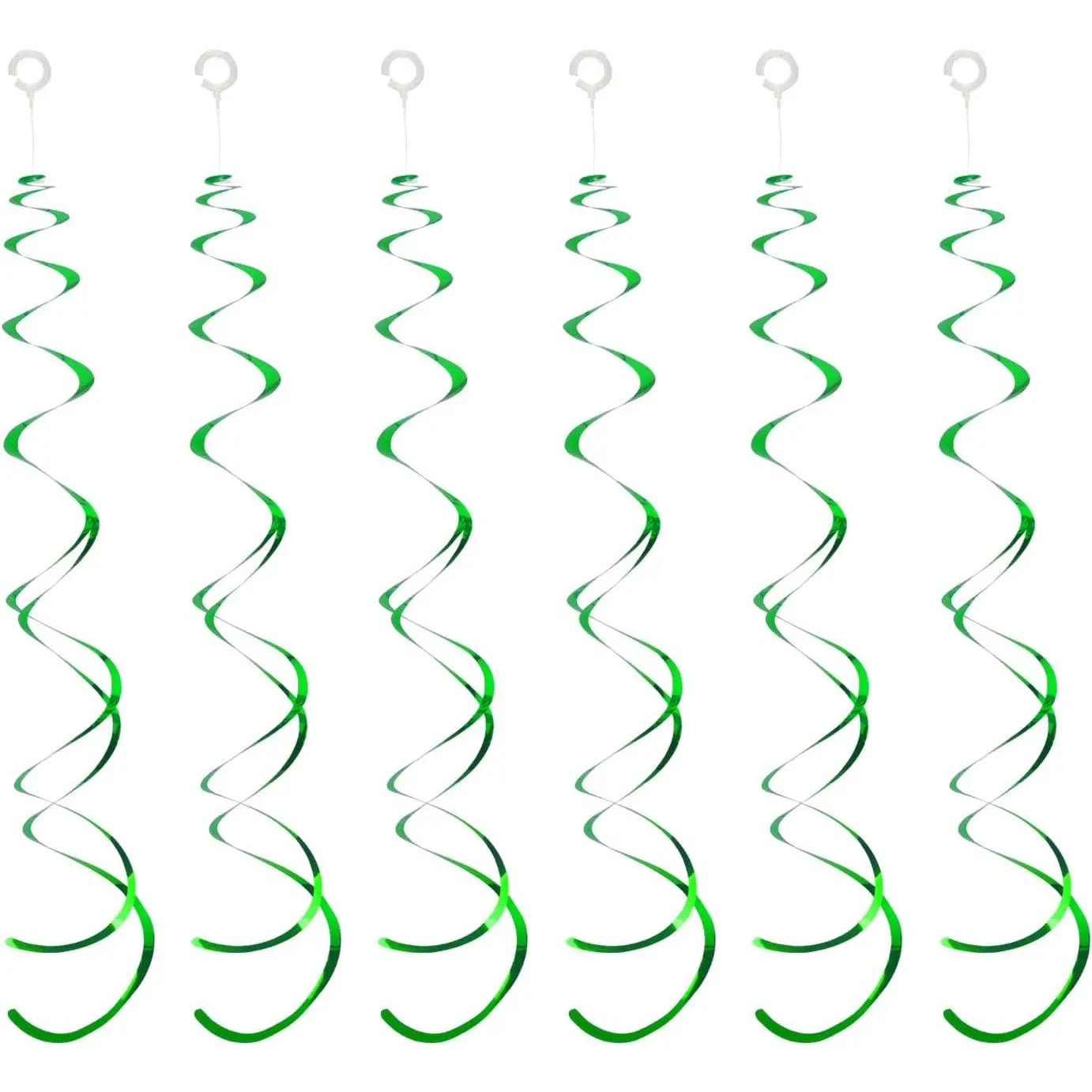 30 count Green Party  Swirls, Plastic Streamer Ceiling Decorations Wedding  Shower Birthday Party Decorations