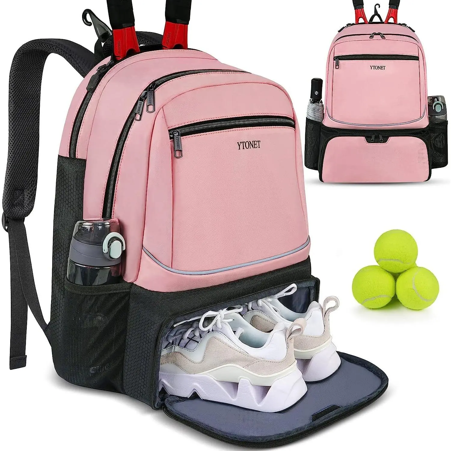 Tennis Backpack for Women and Men, Holds 2 Rackets