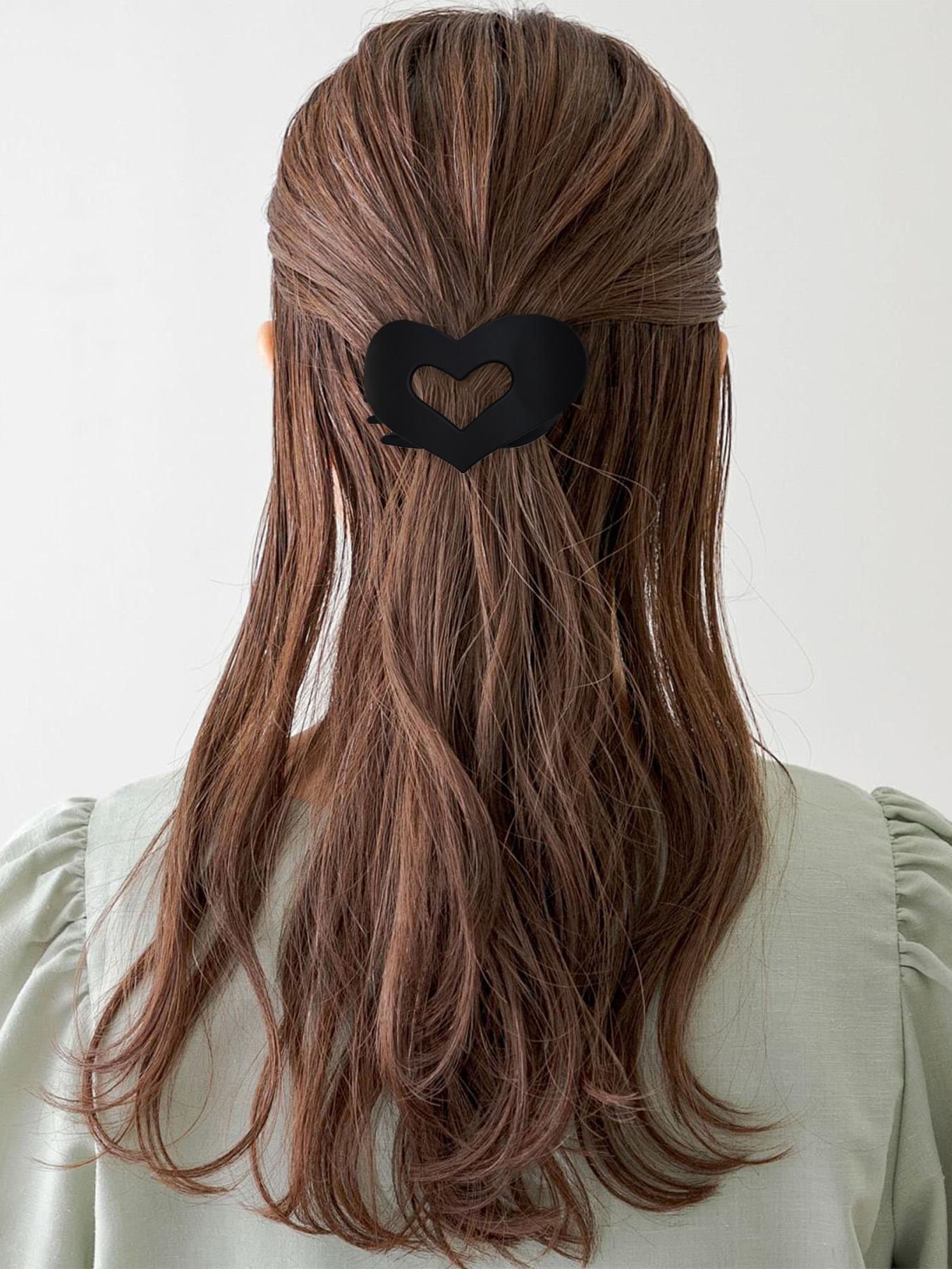 Heart Shaped Hair Claws, Hair Claws Set, Casual and Versatile Hair Accessories for Women, Minimalist Headwear Suitable for Thick Hair, Fashion Hair Accessories for Party, Daily Clothing Decor