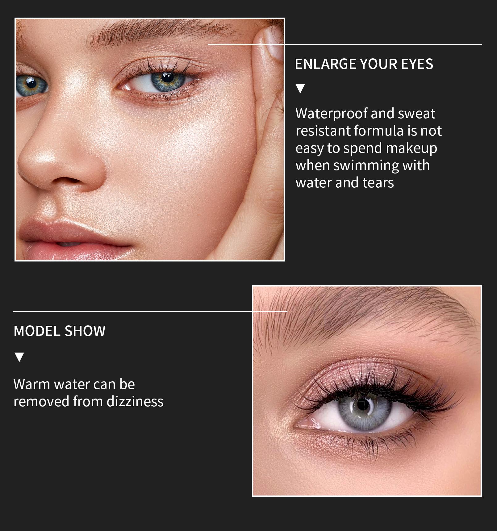 4D Waterproof Q835 Mascara - Single Item, Large Size, Encrypted Brush, Long-Lasting, Thickening, Curling, Smudge-Proof Beauty Cosmetic for Eye Enhancement, Durable Makeup Tool