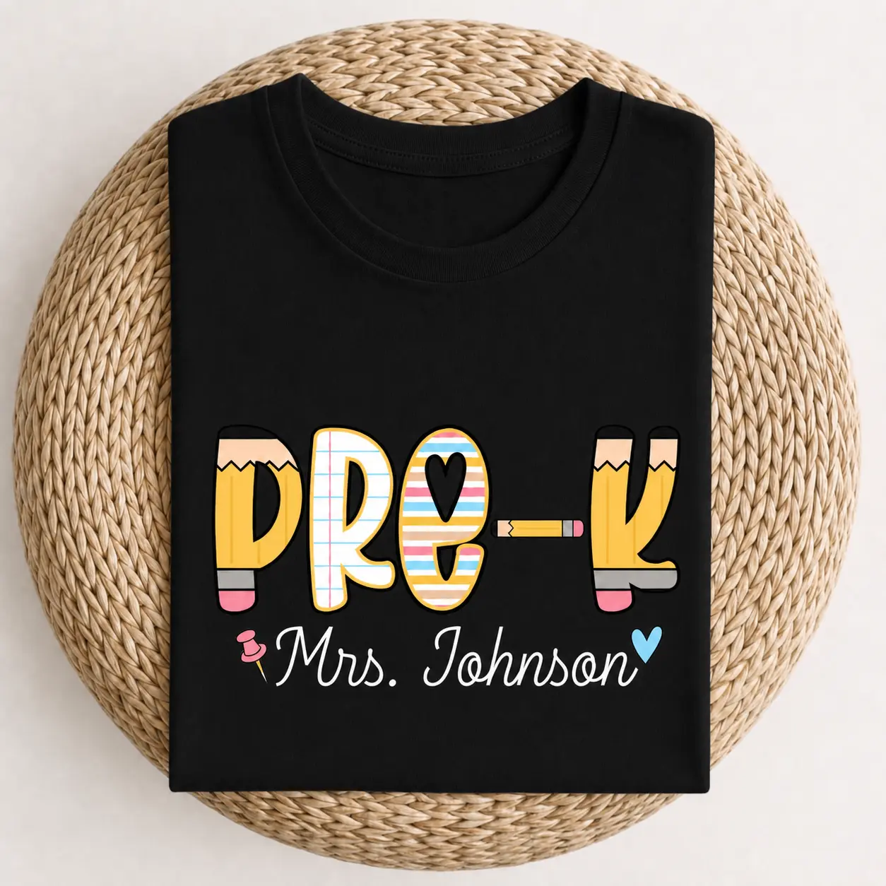 1pc Personalized Pre-K Teacher Shirt, Custom Preschool Teacher Tshirt, Teacher T-Shirt, Teacher T Shirt, Kindergarten Teacher Tee, Pre-K Gift, 100% Cotton, S-2XL