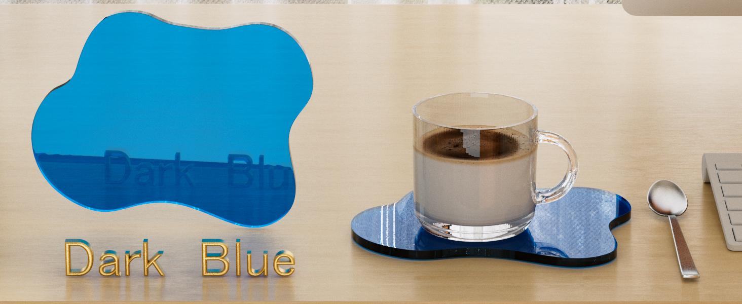 Acrylic coaster decorative plate, irregular bar counter coaster, transparent cloud shaped coffee cup coaster, very suitable for desktop protection and accessory display.(Clear)