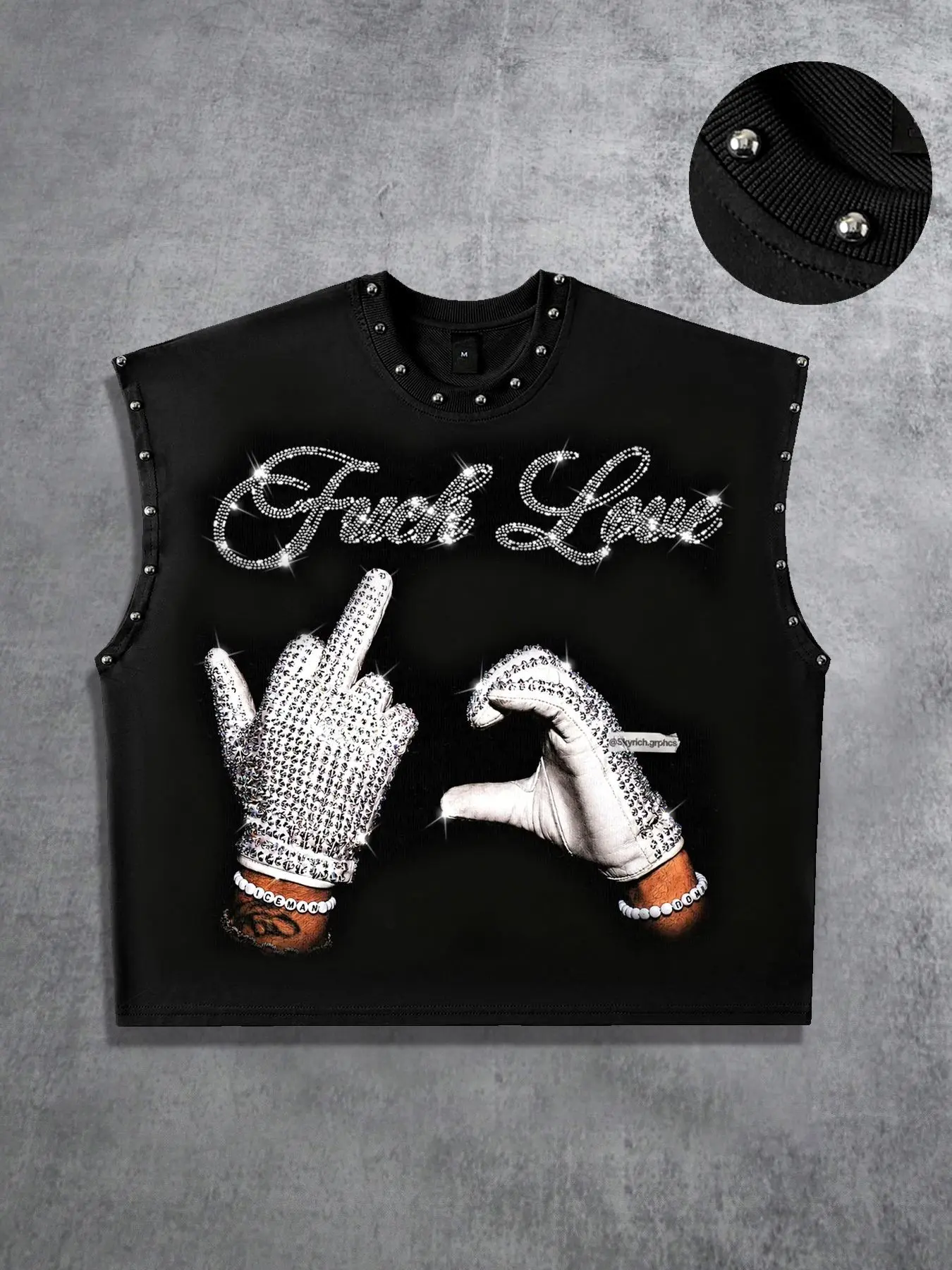 Hip-hop Oversized unisex sleeveless vest, Summer sleeveless top, street style, printed sleeveless T-shirt, loose fit design, for street style and everyday outings