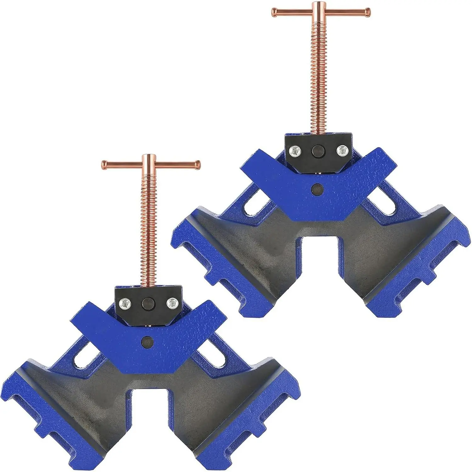 2 count Cast Iron Welders Angle Clamp Heavy Duty Two Axis Welding Clamp | Right Angle 90 Degrees Self Centering Jig and Fixture Clamp for Woodworking Corner Miter