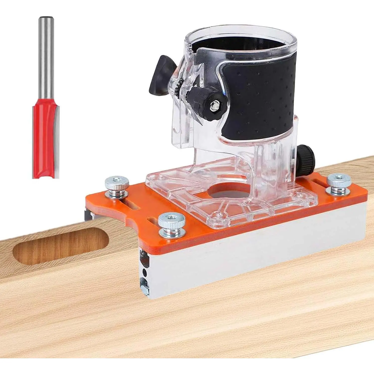 Trimmer Router Base Wood Base Heavy Duty Metal Palm Router Woodworking Cab | Furniture Wood Palm Router Base for Cabinet Chamfering Grooving Trimming Curve Cutting Wood Carving Positioning Bracket Comp