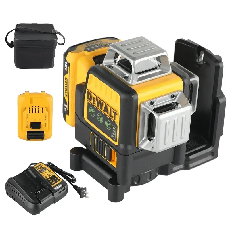 Dewalt 2026 New DW089LG Laser Leveler Tool, 12-Line 3-Side 360-Degree Vertical/Horizontal Green Beam, 12V Lithium Battery, Portable Laser Level for Outdoor Leveling