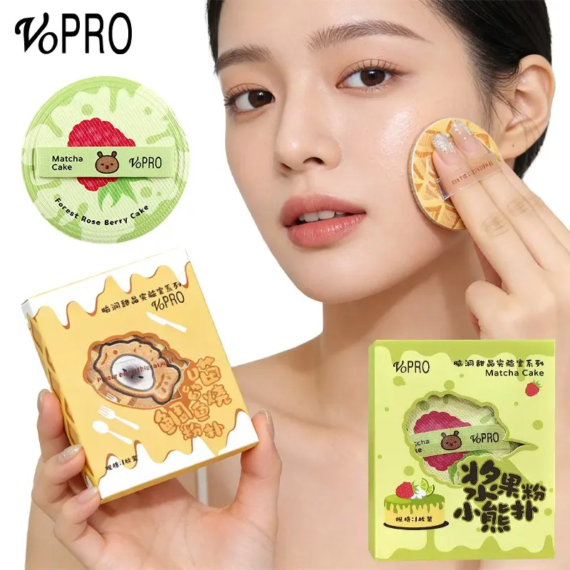 Cute Matcha Berry Cake Makeup Sponge, Dual-Use Foundation Blender. Perfect for New Year celebrations, Black Friday outings, daily trips and parties, delivers full-coverage creamy skin finish.