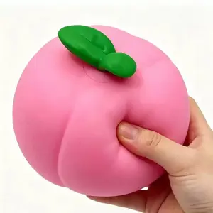 Peach Squeeze Toy, Reboundable Flour Filled Peach Shape, Stress Relief, Boredom Buster, Hand Exercise, Perfect for Unwind