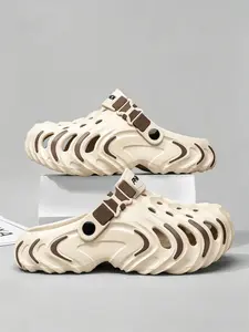 1 Pair Unisex Dual Wear Wave Clogs Futuristic Functional Style Rotatable Contrast Heel Strap 3 Colors Camping / Water Trekking - EVA, Hollow Breathable Arch Support Waterproof Anti Slip