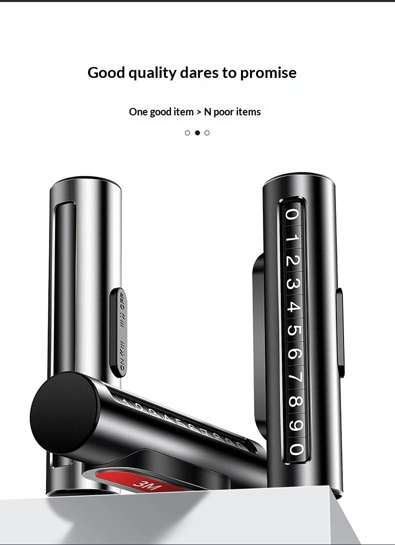 Creative car accessories temporary parking sign, car number plate, hidden parking license plate